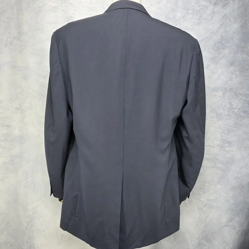 Brooks Brothers Blazer Mens 42L Blue Worsted Wool Two Button Suit Jacket USA
